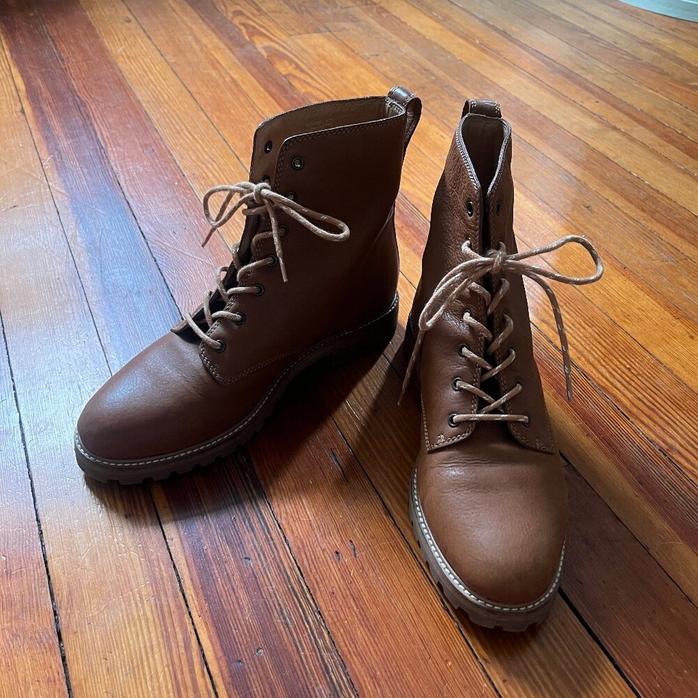 Madewell the Claire Leather Lace up Ankle boots Sz. 7